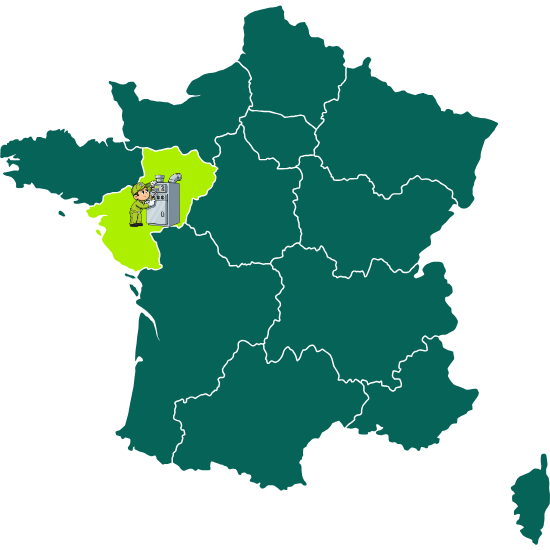 Carte de la région Pays de la Loire