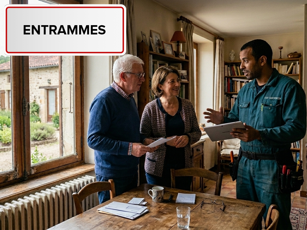 Installation de pompe à chaleur à Entrammes (53260) en Mayenne